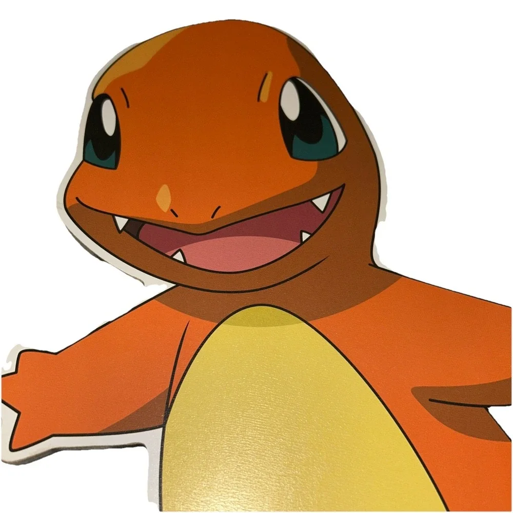Pokemon Charmander and Squitle MDF Wooden Hanging Wall Art Set of (2)